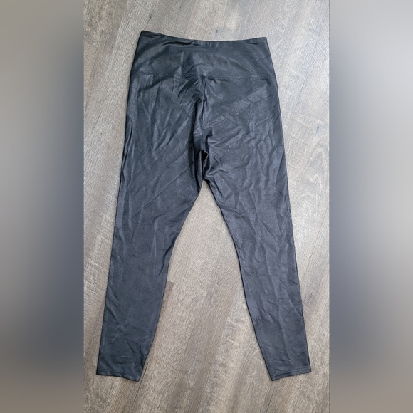 Maison d' Amalie Paris Leggings Faxu Leather Finish Women's M Black Mid Rise - Picture 3 of 11